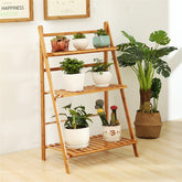 Lofaris 3 Tier Gold Flower Pot Rack Display Shelf Plants Holder